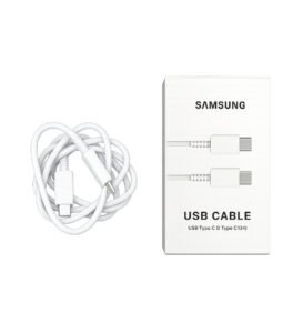 samsung original adapter usb c to usb c fast charging cable (3a) – durable & high speed data sync