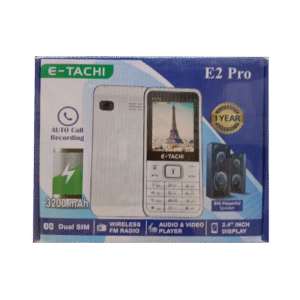 E-TACHI E2 Pro Feature Phone – 2.4" Display, 3200mAh Battery, Dual SIM, Big Speaker & Auto Call Recording e tachi e2 pro feature phone – 2.4" display, 3200mah battery, dual sim, big speaker & auto call recording