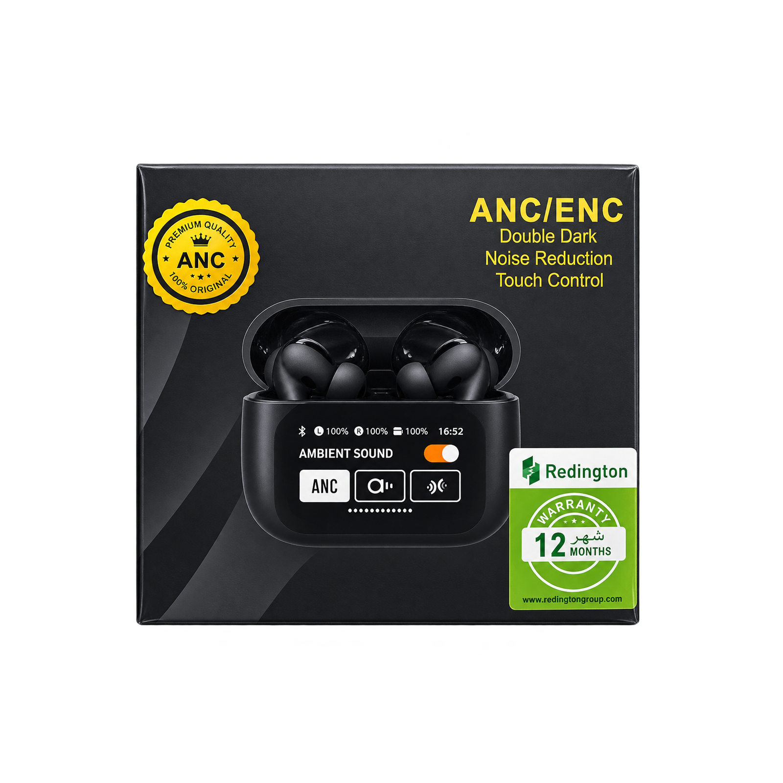 anc wireless earbuds with smart touchscreen display – bluetooth in ear earphones with charging case anc wireless earbuds with smart touchscreen display – bluetooth in ear earphones with charging case